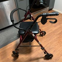 Maroon 2-Wheel Rotating Rolator 