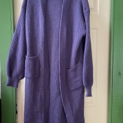 Ladies Long Open Cardigan 