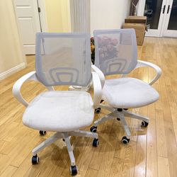 2 set of white/gray chairs
