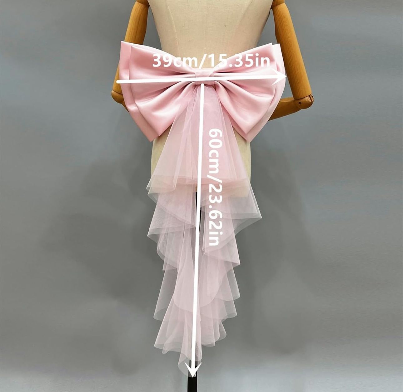 Detachable Satin bow For dress