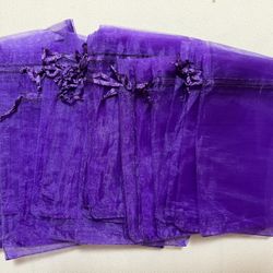Purple 4” X 6” Organza Bags