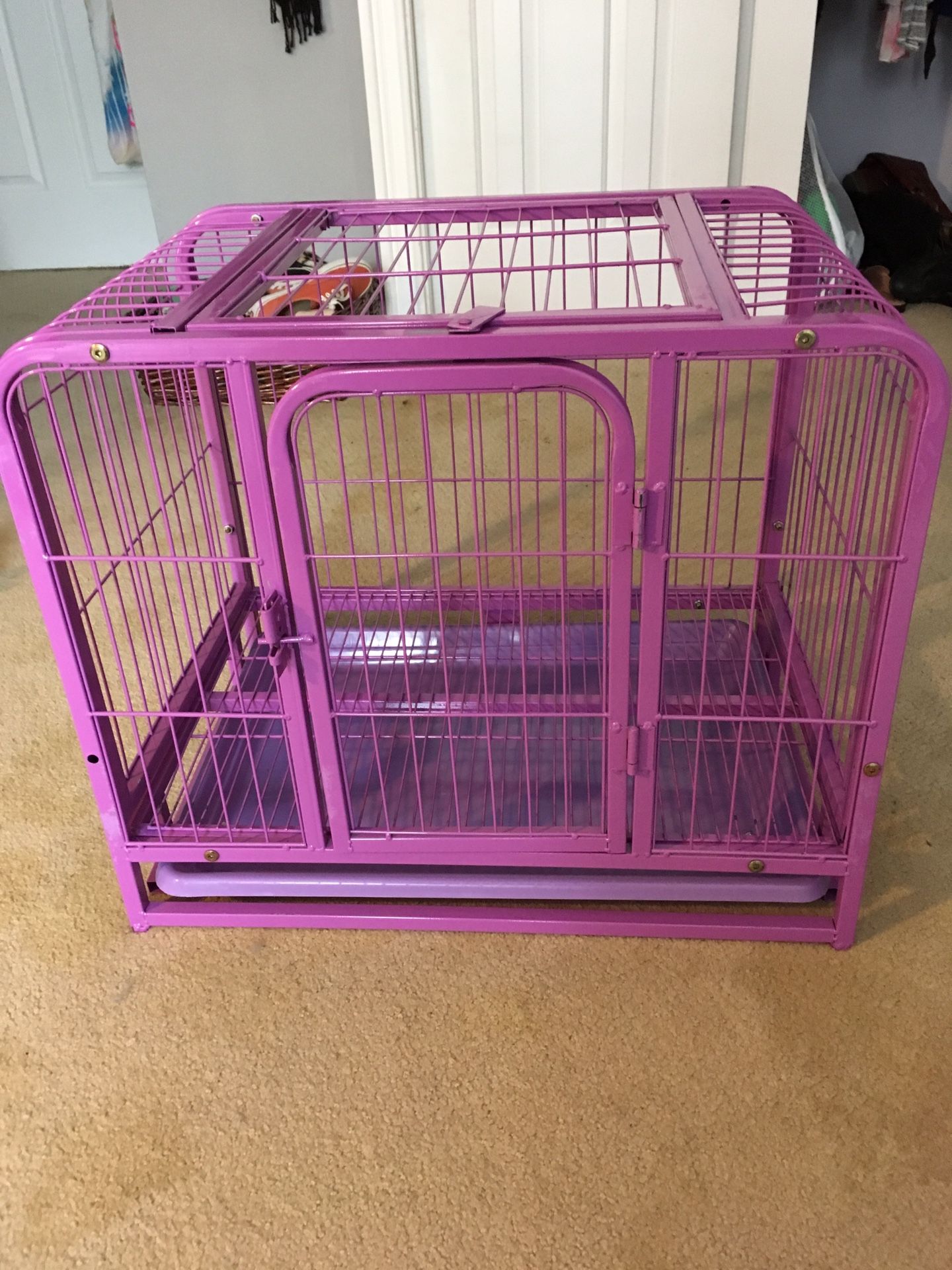 Cute Purple Dog Crate