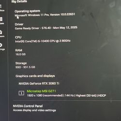 Gaming Pc 3060 Ti