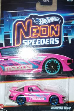Hot Wheels neon speeder pink Mazda 🔥