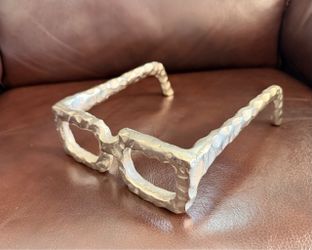 Metal Eyeglasses Frame Sculpture Decorative Art