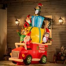 NEW Christmas Santa's Present Delivery Truck Airblown Inflatable