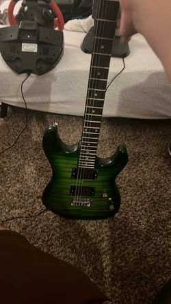 Green Burst Electric Guitar