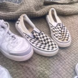 Vans Size 7 Skechers Black And White