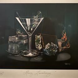 Michael Godard “Money Laundering” – Signed Giclée, Framed Limited Edition Art