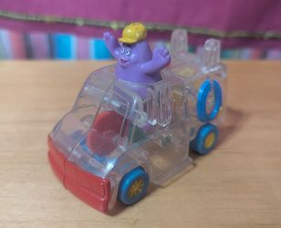 McDonald's Happy Meal 1998 CLEAR GEARS Transparent Gear Clean Up Vehicle Grimace