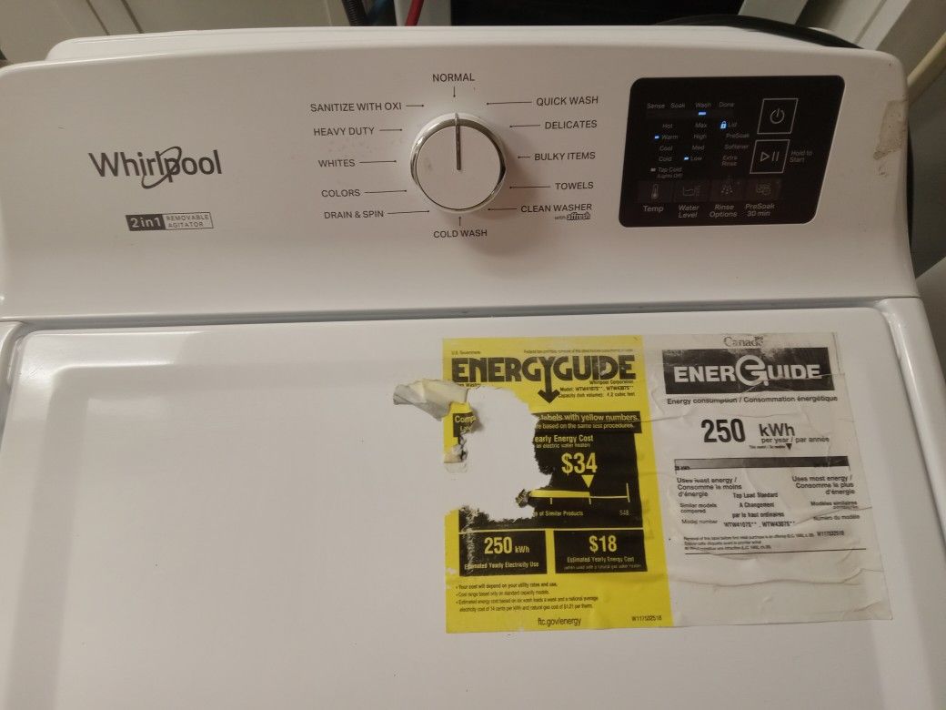 Whirlpool Washer Brand New Works Great