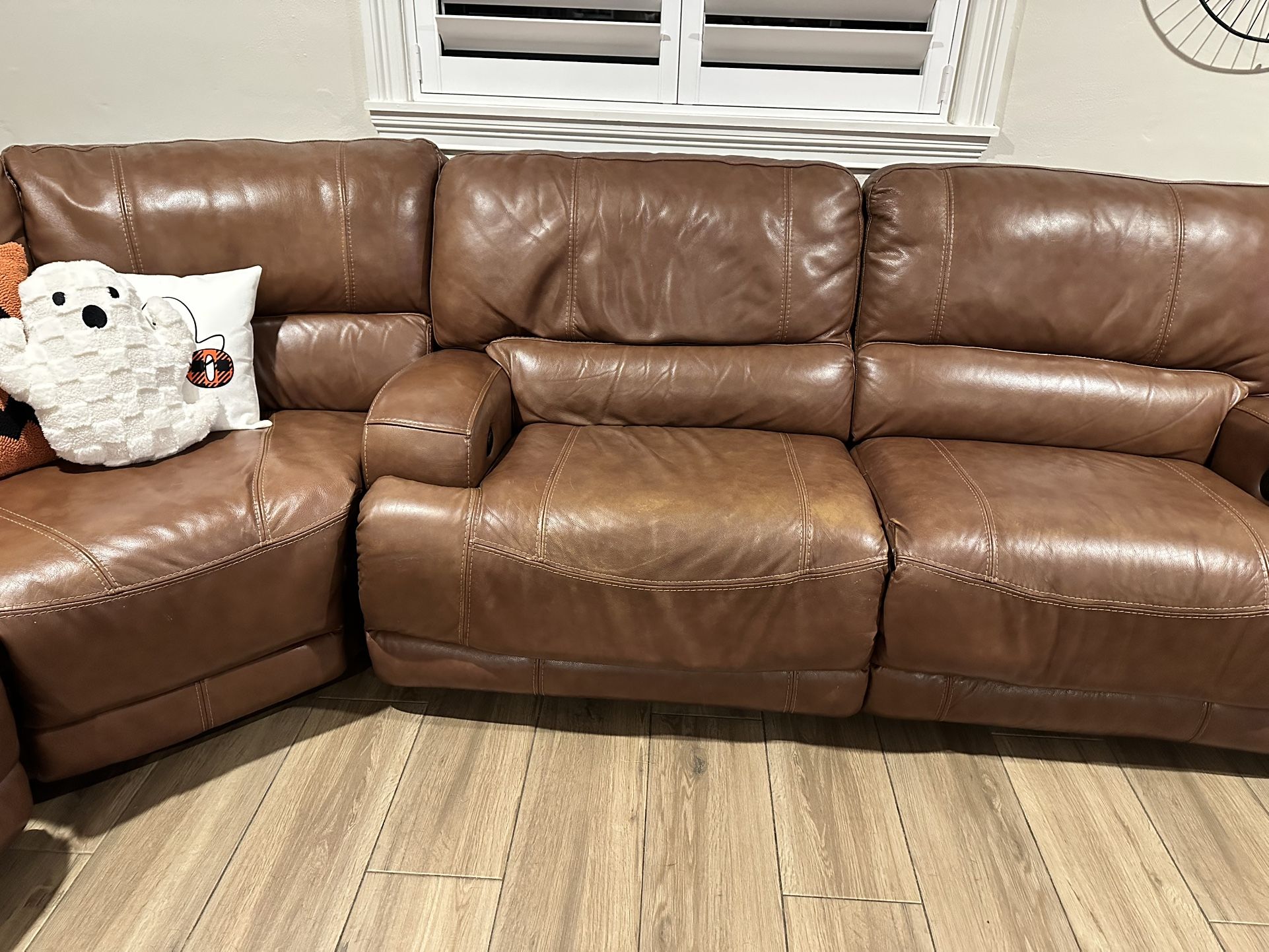 Leather Sofa Camel Color