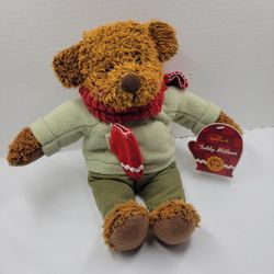 2002 Hallmark 100th Anniversary Teddy Mittens Brown Bear Stuffed Animal Plush