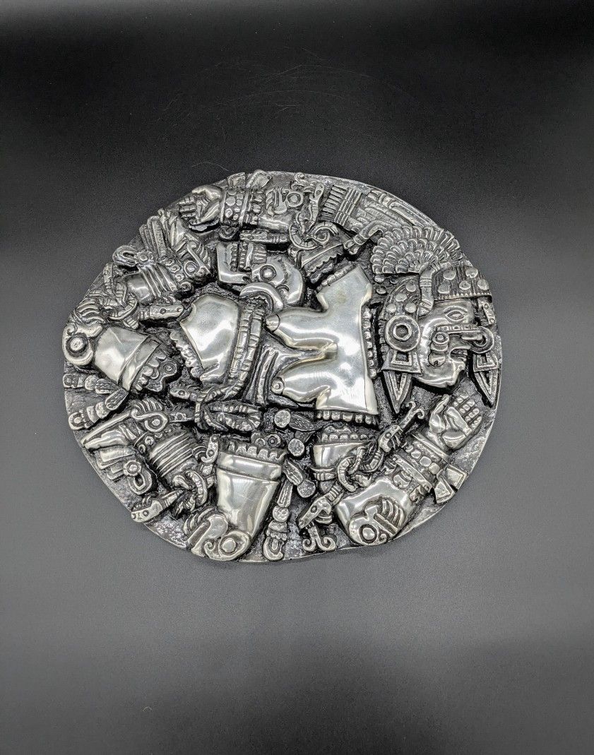 Aztec Coyolxauhqui Relief by D'Argenta (.925 Silver)