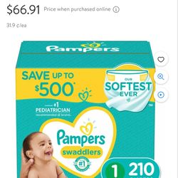 210 Box Pampers Sz1