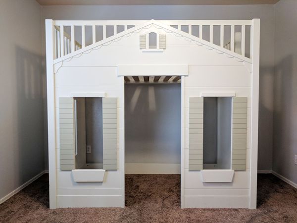 Pottery Barn Kids Cottage Playhouse Loft Bunk Bed Twin For Sale