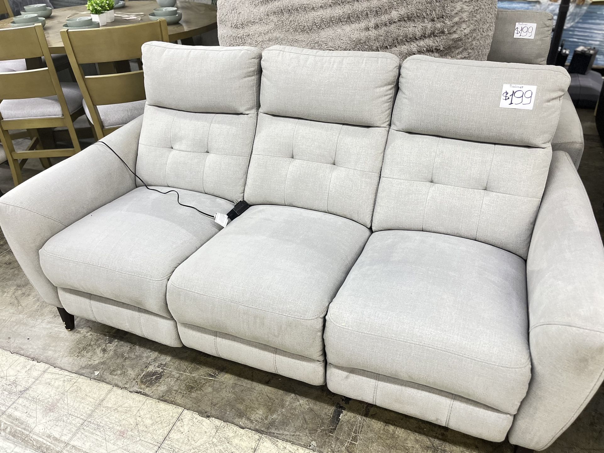 Alpendale - Fabric Power Reclining Sofa with Power Headrests