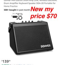 New Donner Mini Electric Drum Amp 20W, Wireless Electronic Drum Amplifier Keyboard Speaker DDA-20 Portable -$70 cash only East Palmdale 