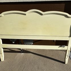French Provincial Headboard & Bed Frame