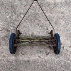 Old Great States push reel lawnmower