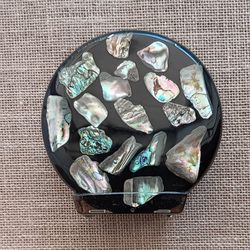 Vintage Acrylic Resin Abalone Shell Napkin Holder, Vintage Design Gifts Napkin Holder