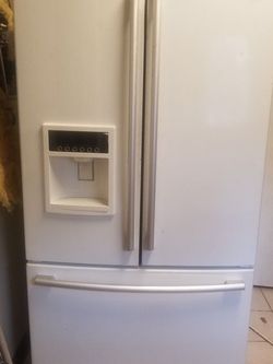 White LG French Door Refrigerator