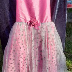 Marmellata Pink Dress With Sparkle Polka Dots.  Girl's Sz 10.