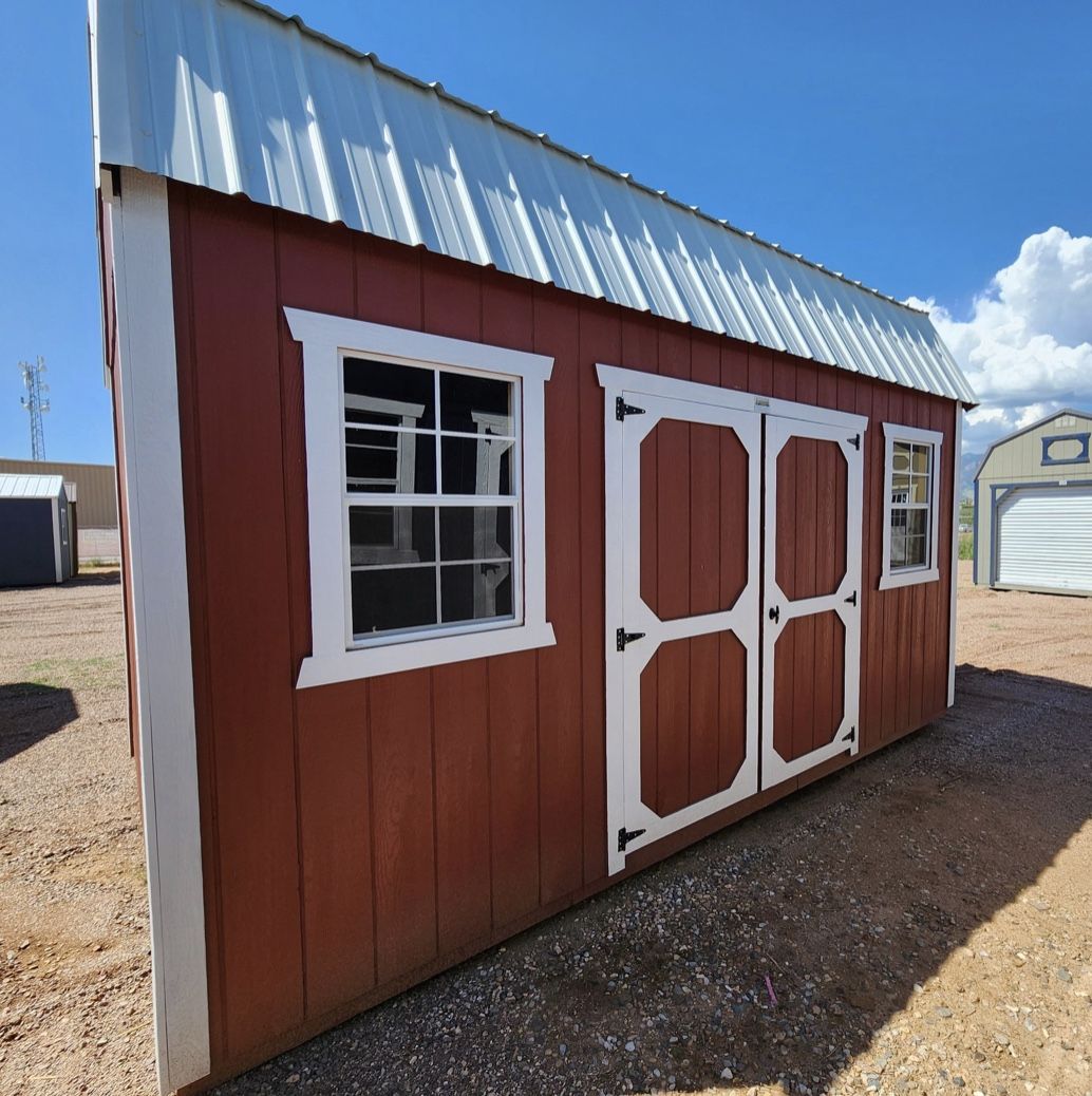 10x16 side lofted barn