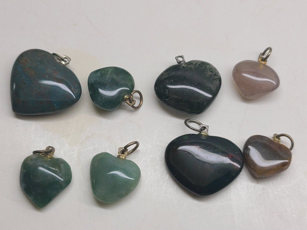 HEART SHAPED AGATE STONES 