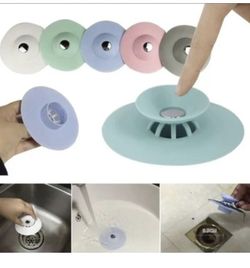 Single Plastic Silicone Sink Strainer Silicone Hair Catcher Sink Drain Cover