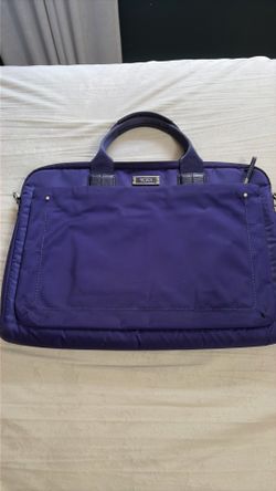 TUMI Voyageur Nylon Laptop Briefcase – Purple/Navy