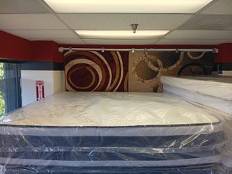 King Double Pillow Top Mattress Two-Sided Plush or Semi Firm Fast Delivery Factory Direct