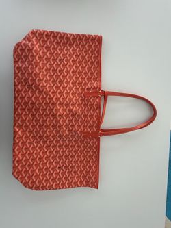 Goyard Saint Louis Women’s tote Orange Goyardine Snap Closure W/Pouch