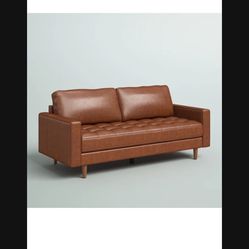 Brown Leather Sofa