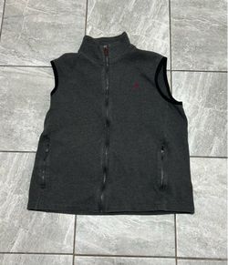 Polo Ralph Lauren Gray Fleece Vest Women’s Large Red Pony Zip