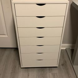 7 Drawer Office Storage Cabinet, Modern File Cabinet Organizer with Wheels