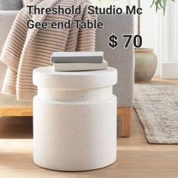 Brand New Ceramic End Table By Studio Mc Gee Threshold