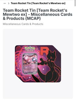 Pokemon Team Rocket Mewtwo Tin