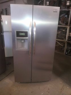 refrigerator Frigidaire brand measures 36 wide and 70 high 3 months warranty delivery and installation