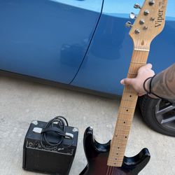 Guitar, Amp And Cord 