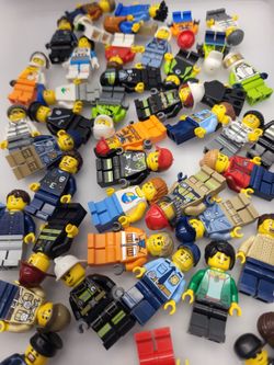 Lego City Minifigures Firefighters Police Construction Worker Kid
