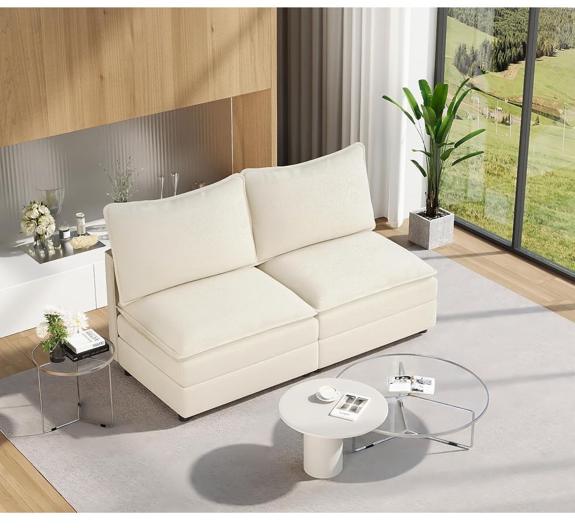 Pre-assembled Vesgantti 74" 2 Seater Modular Loveseat - Brand New