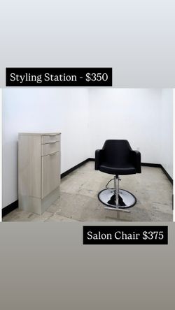 Salon styling chair and Styling station