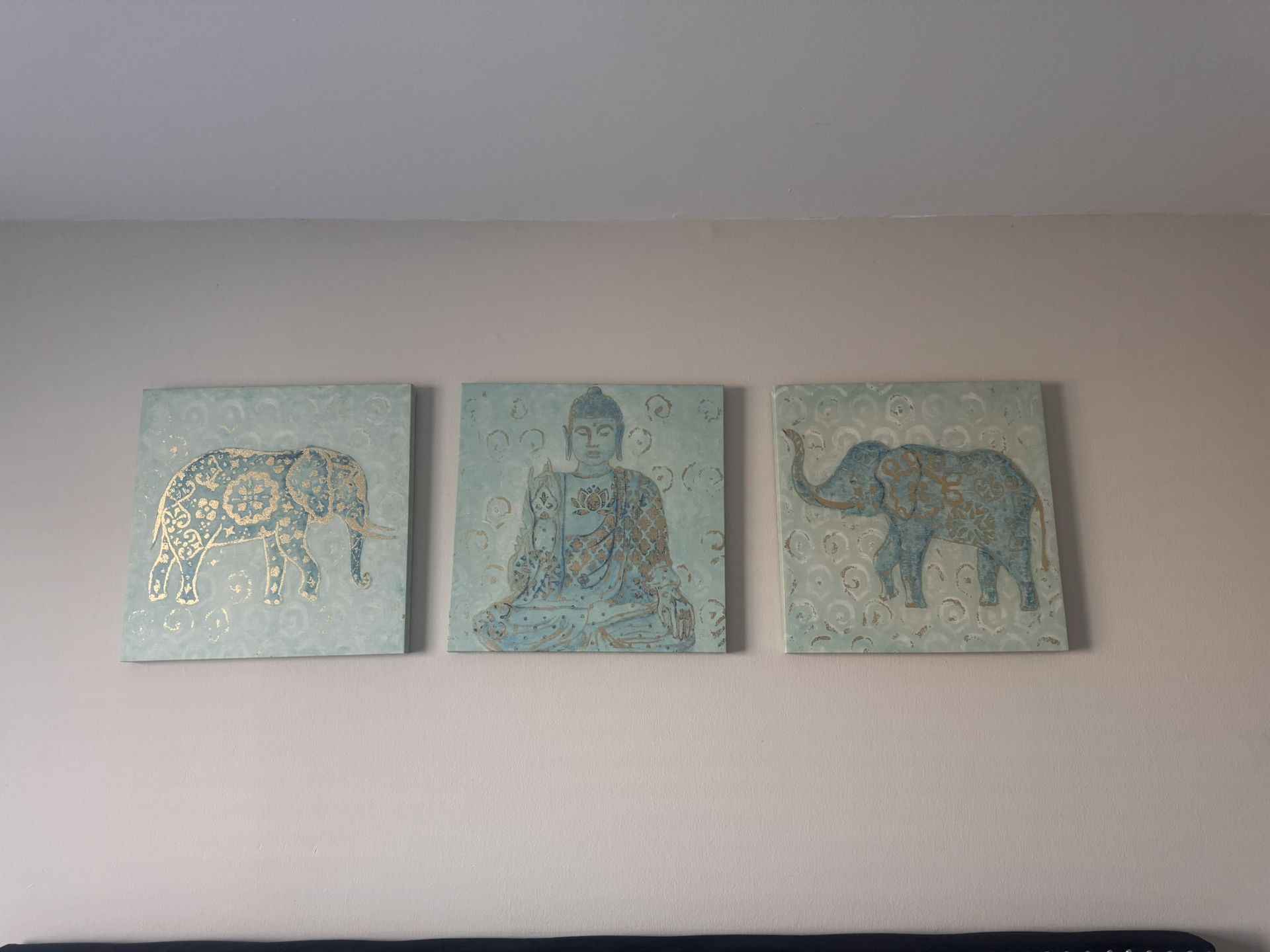 Buddha and Elephant Wall Art Set