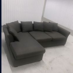 Comfy Gray Sectional Couch 