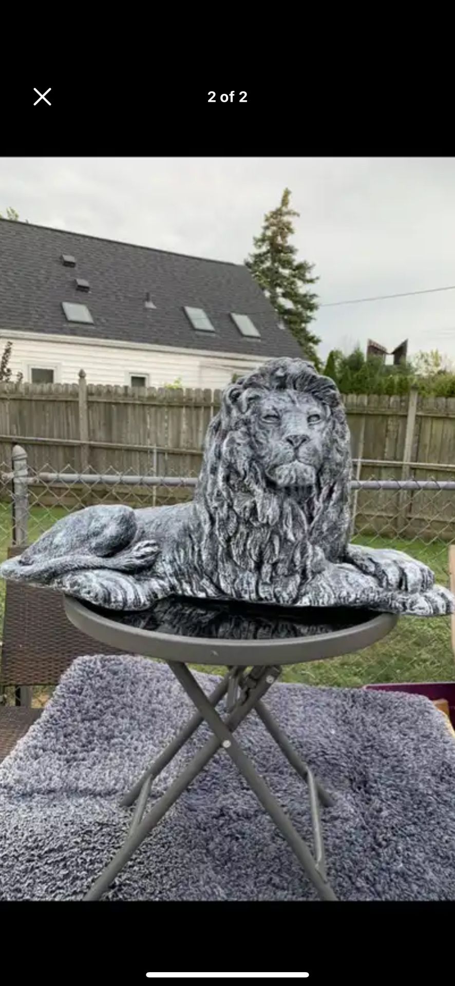 Stone Color, Laying Lion Statue