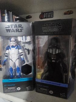 Star Wars Black Series Jet Trooper & Darth Vader Figures