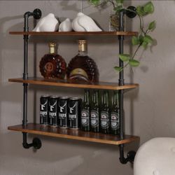 Industrial Pipe Shelving 27.5" W