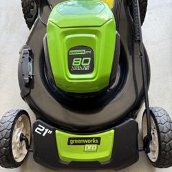 greenworks pro 80V self propelled with 2 batteries 2 yrs old