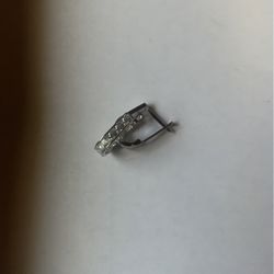 Aretes De Oro blanco 14K